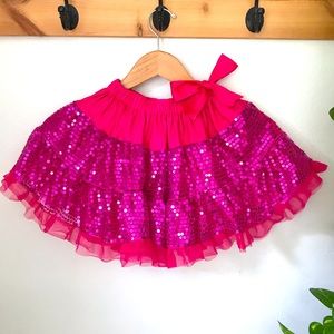 Miss Princess Pink sequin dress up skirt kids small